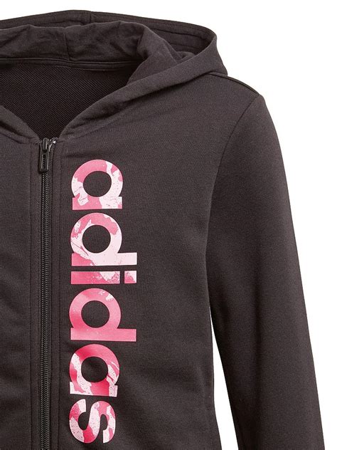 adidas jacke mädchen schwarz|Schwarz .